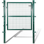 Randaco 100x100cm portillon de jardin en acier galvanis� - portail de jardin - porte de cl�ture - avec ...