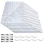 Randaco 28x plaques de polycarbonate creux 4mm 121x60, 5cm 100 clips vitrage serre de jardin 20, 5m� ...