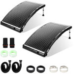 Randaco 2x syst�me de chauffage pour piscine - magnifique panneau de chauffage solaire de piscine courb� ...
