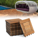 Randaco 33 pi�ces 30 x 30 cm dalles de terrasse en bois, dalles de sol en bois d'acacia, dalles de sol ...
