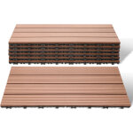 Randaco lot de 36 wpc dalles de terrasse 4 lattes 6 m�, 30 x 60 cm, dalles clipsables composite bois ...