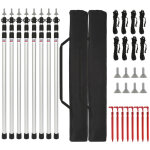 Randaco accessoires pour kiosque, barnum et tonnelle ? 8 pcs m�ts de tente t�lescopiques r�glables 88?234 ...