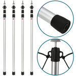 Randaco accessoires kiosque et tonnelle ? 4 m�ts de tente t�lescopiques, hauteur r�glable 88?234 cm