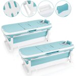 Randaco baignoire pliable pour adulte avec couvercle amovible baignoire pp + tpe - pour petite salle ...