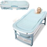 Randaco baignoire pliable pour adulte baignoire portable avec couvercle amovible pour petite salle de ...