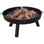Randaco brasero de jardin bol de feu 80 cm fond en dentelle pieds anti - rouille barbecue fire pit pour ...