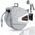 Randaco d�vidoir mural automatique 20m - enrouleur de tuyau arrosage enrouleur automatique - pivotement ...