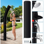 Randaco douche solaire 35 l avec colonne courb�e et porte - savon ? housse de protection et bouchon de ...