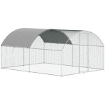 Randaco enclos poulailler acier galvanis� avec parc grillag� avec serrure espace couvert poulailler pour ...