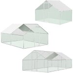 Randaco enclos poulailler ext�rieur 3x2x2m avec serrure 6 m� parc grillag� poulailler en acier galvanis� ...