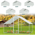 Randaco enclos poulailler parc grillag� 3x2x2m, pour poulets animaul, avec serrure de s�curit� et tissu ...