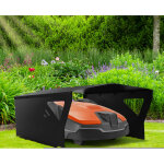 Randaco garage noir pour robot tondeuse en t�le d'acier galvanis�e ? toit pour abri de voiture avec toiture ...