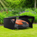 Randaco garage noir pour robot tondeuse en t�le d'acier galvanis�e ? toit pour abri de voiture avec toiture ...