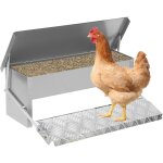 Randaco mangeoire poules automatique 5kg ? distributeur en acier galvanis� avec p�dale auto - ouverte ...