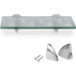 Randaco panneau d'�tag�re, tablette murale, �tag�re en verre, meuble de rangement verre satin�e 20 x ...