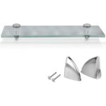 Randaco panneau d'�tag�re, tablette murale, �tag�re en verre, meuble de rangement verre satin�e 40 x ...