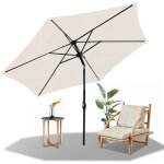 Randaco parasol �270 cm, parasol de jardin, inclinable, toile avec rev�tement pa, protection uv jusqu?� ...
