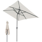 Randaco parasol rectangulaire 1, 4 � 2, 1 m modulaire ? parasol balcon � assembler, �cru