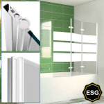 Randaco pare - baignoire pivotant paroi de douche sanitaire pour paroi de baignoire 6mm nano repliable ...