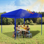 Randaco pavillon de jardin pliant 3x3 m imperm�able, barnum portable stable et ajustable bleu