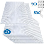 Randaco plaques polycarbonate pour serre 10, 25 m� lot de 14 panneaux translucides 4 mm 121 x 60, 5 cm, ...