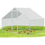 Randaco poulailler 3�2�2 m ? enclos pour petits animaux, voli�re ext�rieure, cage � poules en acier galvanis� ...
