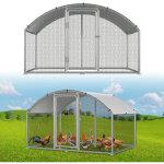 Randaco poulailler 3�2�2 m avec toit arqu� ? enclos pour petits animaux, voli�re ext�rieure, cage � poules ...