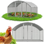 Randaco poulailler 3�2�2 m avec toit arqu� ? voli�re ext�rieure, enclos pour petits animaux, cage � poules ...