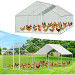 Randaco poulailler 3�6�2 m ? enclos pour petits animaux, voli�re ext�rieure, cage � poules en acier galvanis� ...