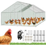 Randaco poulailler 3�6�2 m ? enclos pour petits animaux, voli�re ext�rieure, cage � poules en acier galvanis� ...