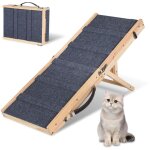 Randaco rampe pour chien pliable en bois, rampe pour animaux domestiques 4 niveaux r�glable de 19, 5 ...