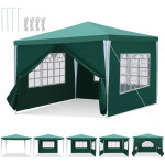 Randaco tente de camping ext�rieure 3x3 m vert avec b�che pe anti - uv, parois et toit, montage simple ...