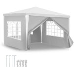 Randaco tonnelle 3x3 m avec 4 b�che lat�rales amovibles et 3 fen�tres d�coratives, gazebo de jardin rapide ...