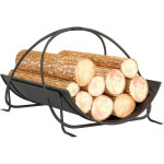 Range - b�ches d'int�rieur, 51 x 38 x 33 cm, design g�om�trique avec poign�e en m�tal, noir