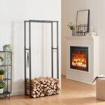 [en. casa] - range - bches kasan acier largeur 60 - 100 cm noir