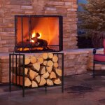 Maisonchic ? range b�ches en acier antirouille ? porte b�ches int�rieur et ext�rieur ? capacit� de charge ...