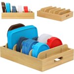 Range couvercle en bambou organisateur tiroir cuisine rangement couvercle casserole, poles & boites ...