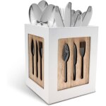 Range - couverts, 4 compartiments, porte - couverts en bois, organisateur de couverts, our cuill�res, ...