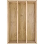 Range - couverts en bambou, porte - couverts en bambou avec 3 compartiments, tiroir de cuisine, range ...