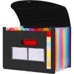 Range document bureau, rangement papier administratif, classeur trieur 12 compartiments, extensible a4 ...