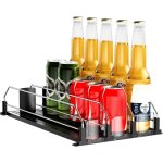 Sinbinta - rangement canette frigo coulisseau  poussoir organisateur de boissons soda bouteilles de ...