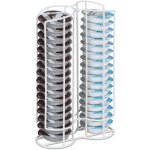 Rangement � capsules, pour jusqu'� 32 dosettes, h x l x p : 29 x 18 x 8, 5 cm, blanc - relaxdays
