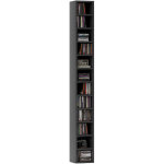 Rangements pour cd et dvd - homcom - meuble colonne de rangement - 12 compartiments - capacit� max. 204 ...
