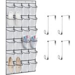Rangement chaussures suspendu avec 24 poches, range chaussures � suspendre sur la porte, sac de rangement ...