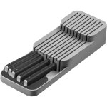 Rangement de couteaux de cuisine gris, 39. 8 x 14. 3 x 7. 3 cm - tiroir pour couteaux