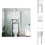 Rangement au - dessus de la cuvette berg blanc bois massif - meuble de salle de bain - rangement salle ...