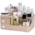 Rangement maquillage, organisateur de cosm�tiques avec 2 tiroirs, bo�te � bijoux et support cosm�tique ...