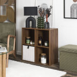 �tag�re - home deco factory - tiffany - rangement modulable - marron - h65, 6 x l66, 6 x p31, 8 cm