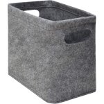 Rangement du papier toilette - bo�te en feutre pour 4 rouleaux - panier de bain - gris