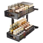 Lunsy - rangement placard cuisine coulissant, 2 tiroirs de rangement de cuisine coulissant, idéal pour ... Lunsy - rangement placard cuisine coulissant, 2 tiroirs de rangement de cuisine coulissant, idéal pour ...